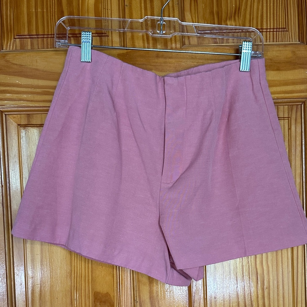 Zara High Waist Pink Women's Shorts